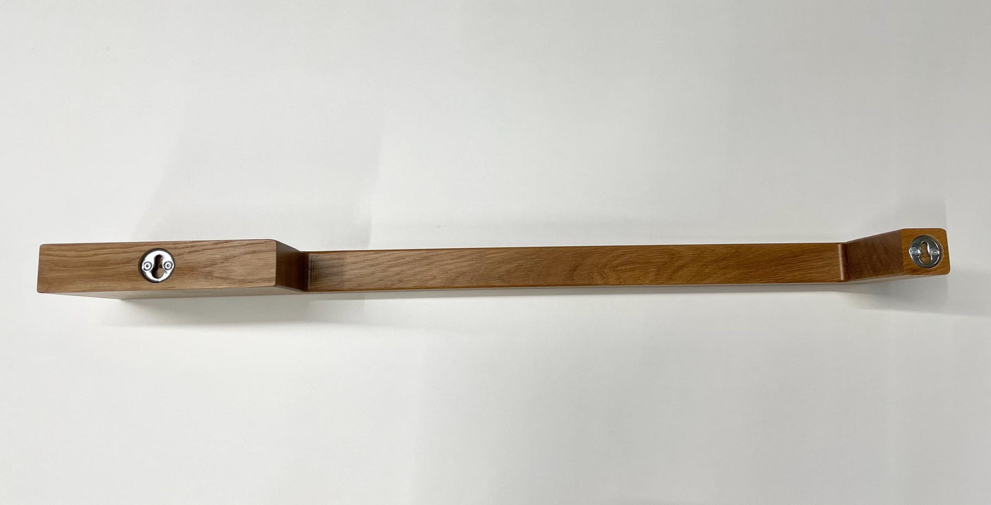 Eichenholz Handtuchhalter für Bad, Küche, WC / Ablage aus Holz lackiert / Tuchstange Holz / Massivholz Ablage BAD / Tuchhalter aus Nussholz