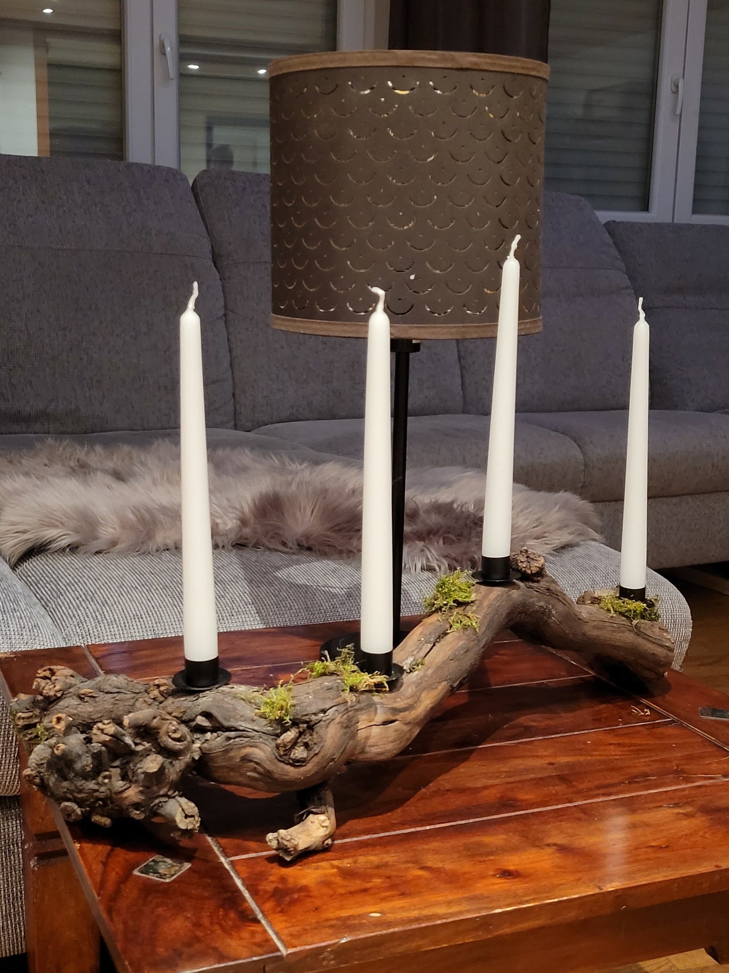 Adventskerzenhalter aus einem Rebstock/Weinrebe | Dekoration für daheim / Kerzenhalter / Adventszeit / Weihnachtszeit / Weihnachtsdekoration