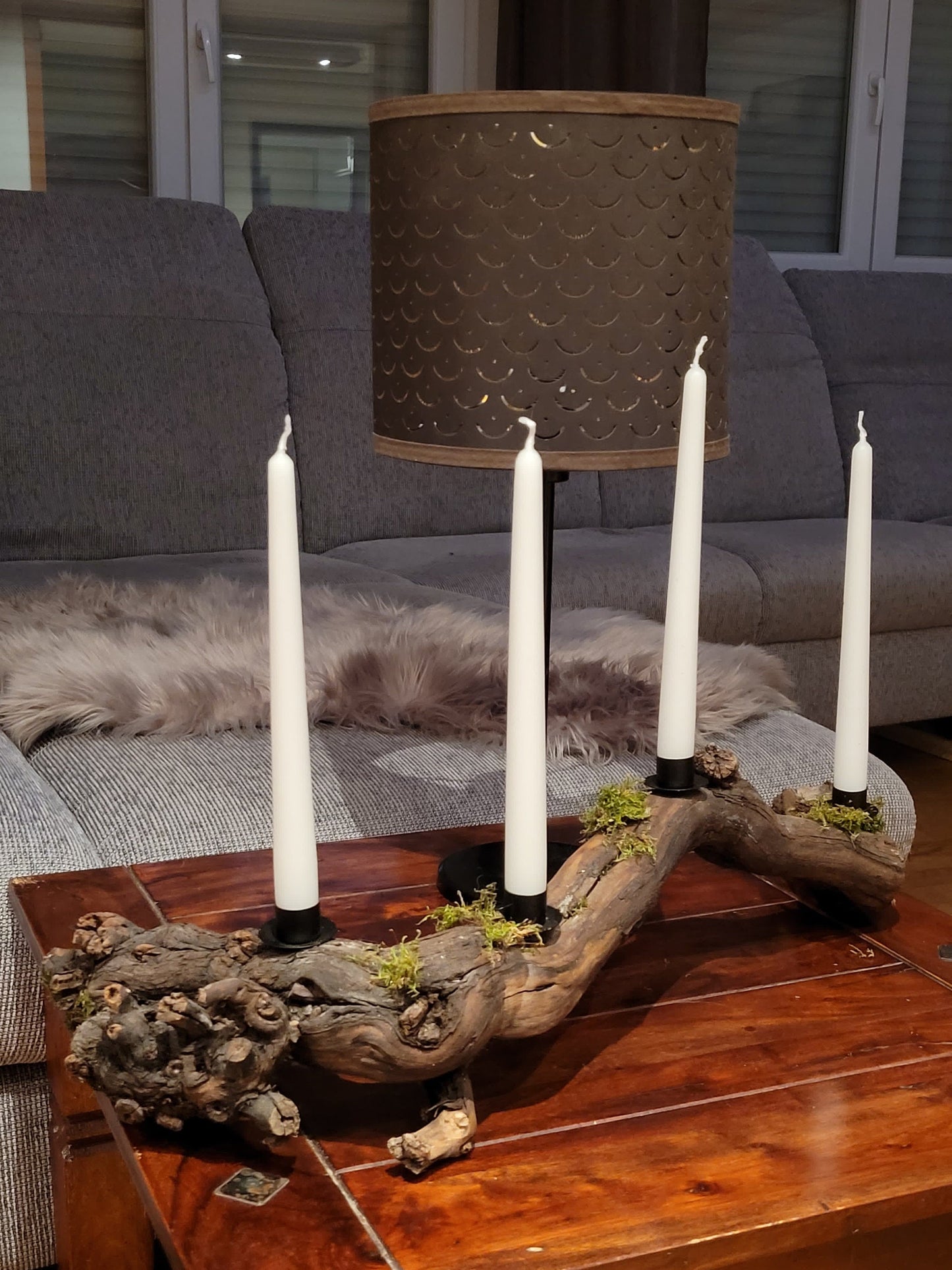 Adventskerzenhalter aus einem Rebstock/Weinrebe | Dekoration für daheim / Kerzenhalter / Adventszeit / Weihnachtszeit / Weihnachtsdekoration
