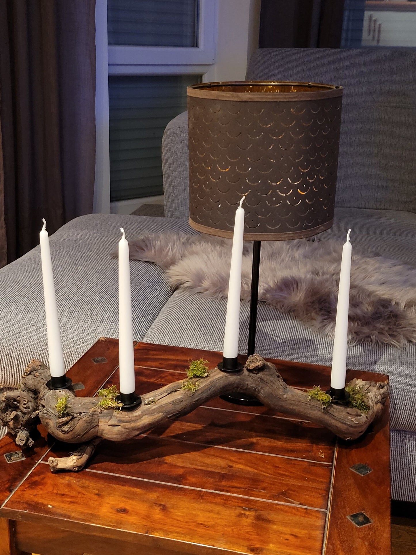 Adventskerzenhalter aus einem Rebstock/Weinrebe | Dekoration für daheim / Kerzenhalter / Adventszeit / Weihnachtszeit / Weihnachtsdekoration
