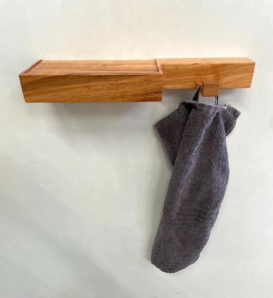 Holz Handtuchhalter aus Eichenholz Handtuchhalter Massivholz Moderner Handtuchhalter Wand Handtuchhalter Bad Küche verschiedene Holzarten