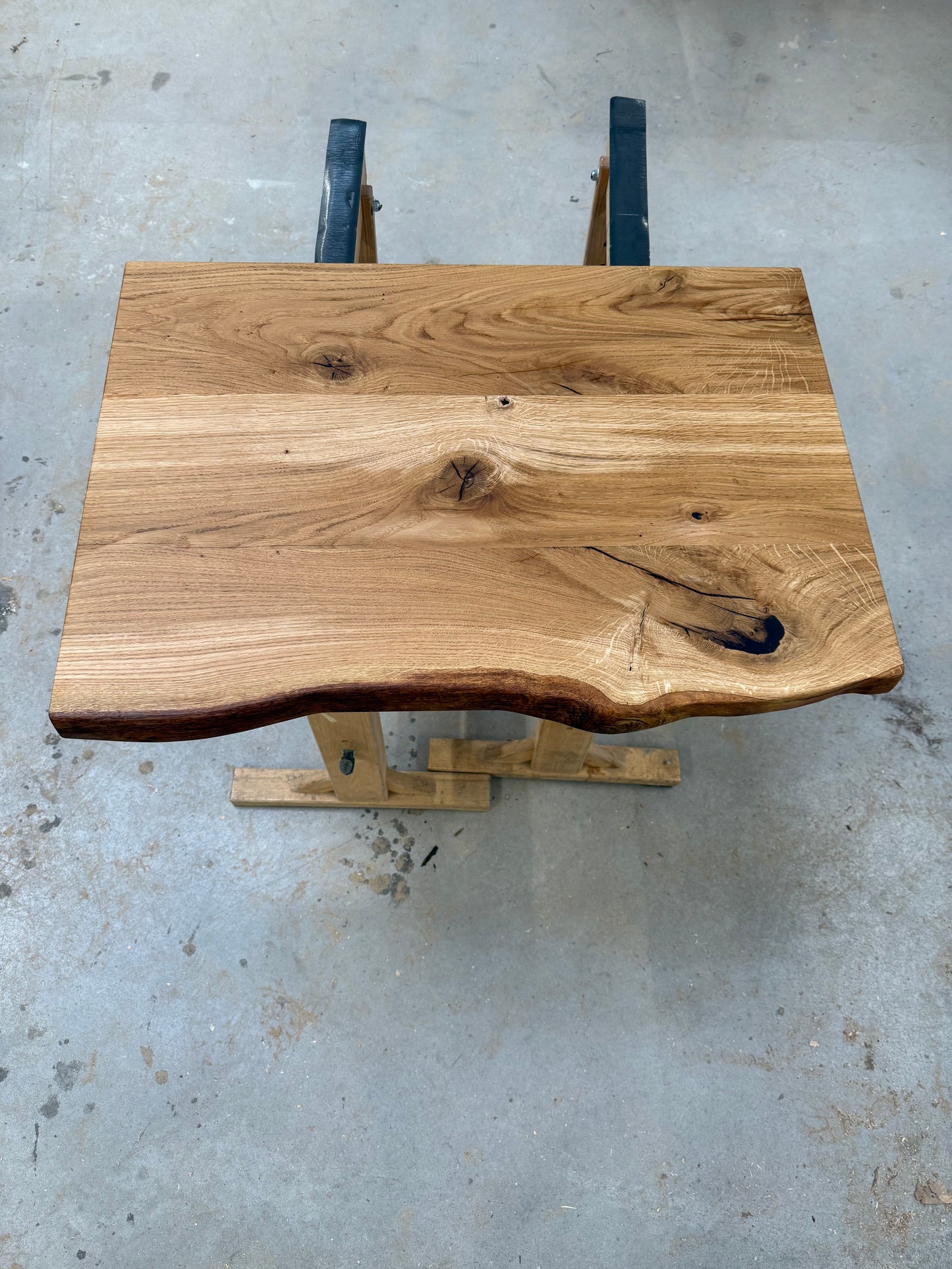 Massivholzplatte Eiche geölt | Tischplatte individuell | Baumkante Holz | Waschtischplatte Bad | Eichenholz massiv