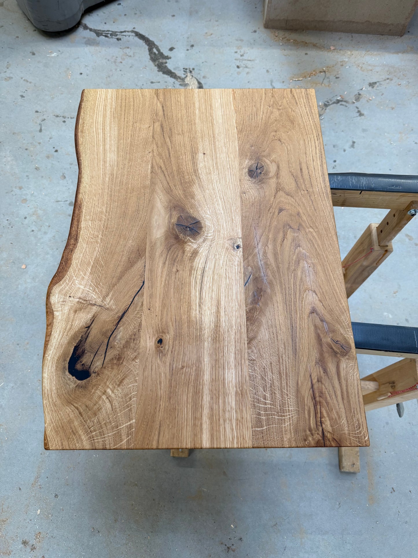 Massivholzplatte Eiche geölt | Tischplatte individuell | Baumkante Holz | Waschtischplatte Bad | Eichenholz massiv