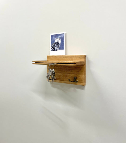 Moderner Schlüsselhalter - Schlüsselbrett aus Eiche - Wandgarderobe - Rustikale Garderobe