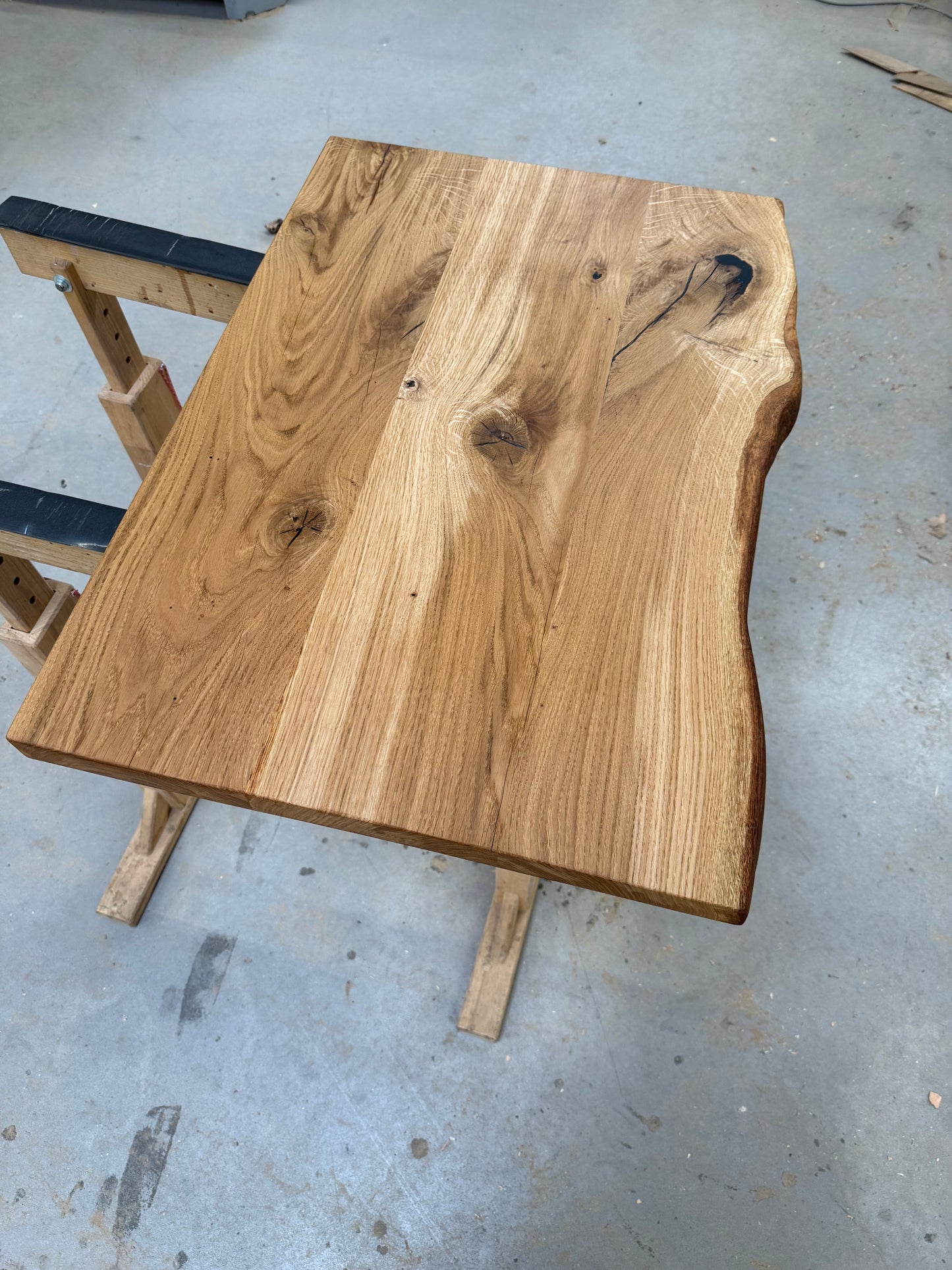 Massivholzplatte Eiche geölt | Tischplatte individuell | Baumkante Holz | Waschtischplatte Bad | Eichenholz massiv